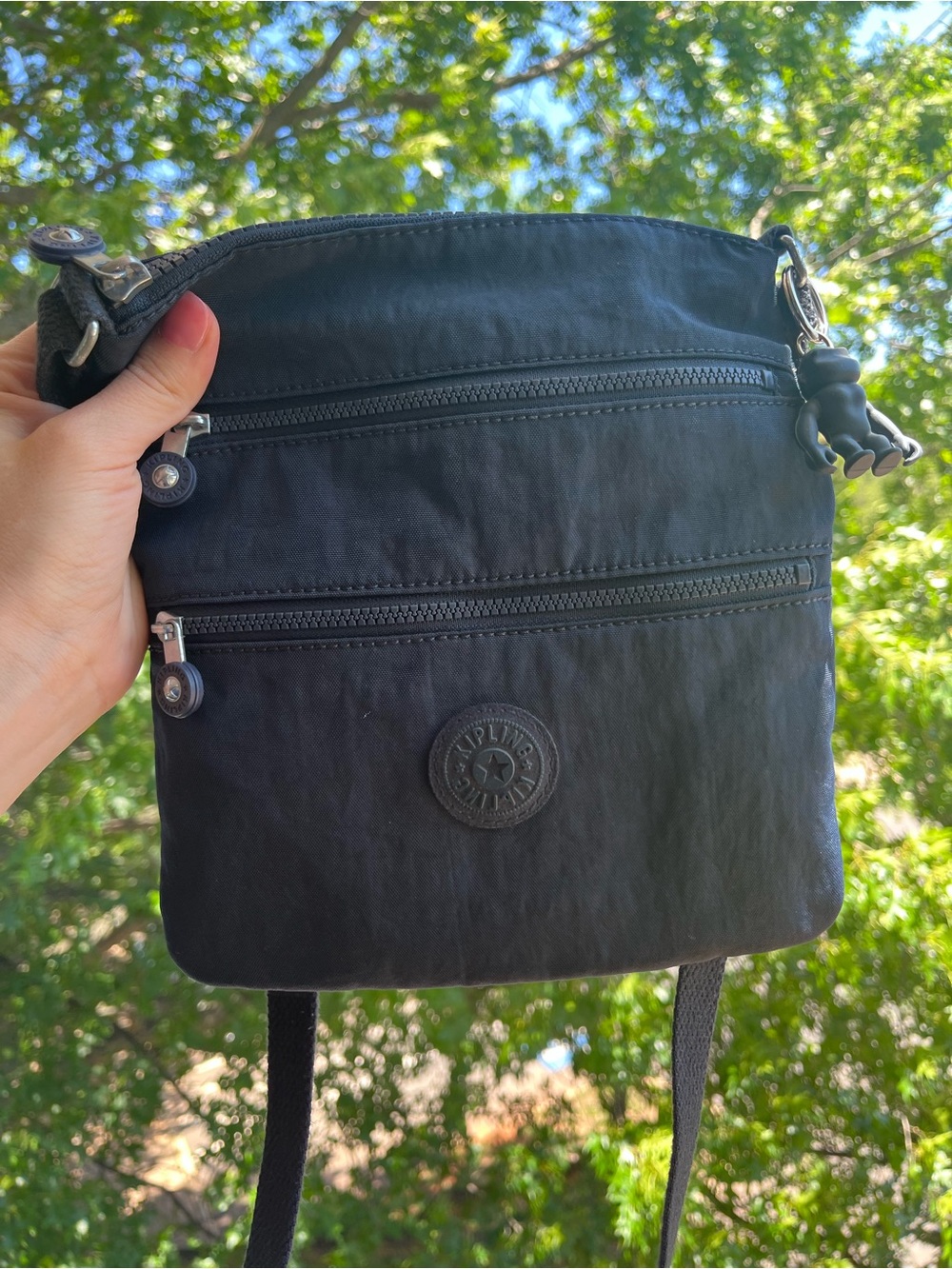 Kipling Keiko Crossbody Mini Bag navy keychain